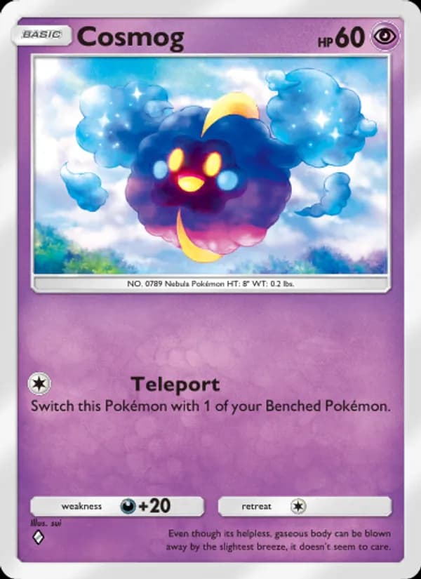 Cosmog card in English