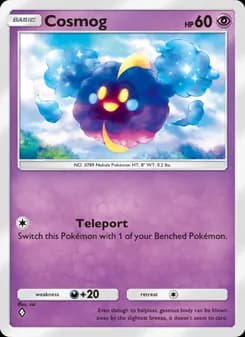 Cosmog card in English