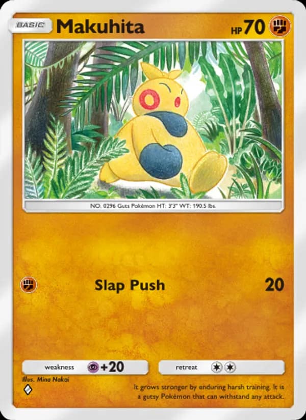 Makuhita card in English