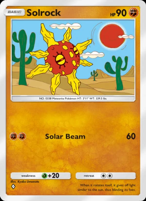 Solrock card in English
