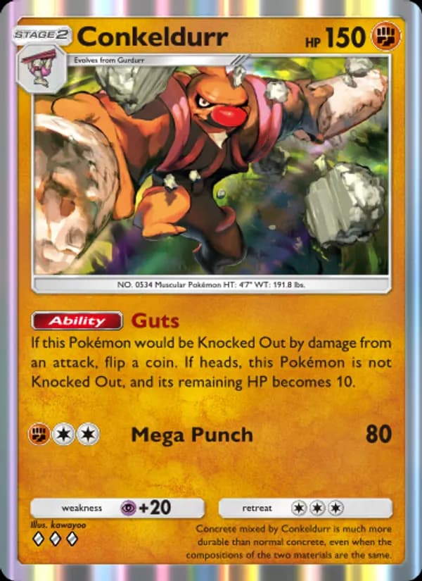 Conkeldurr card in English