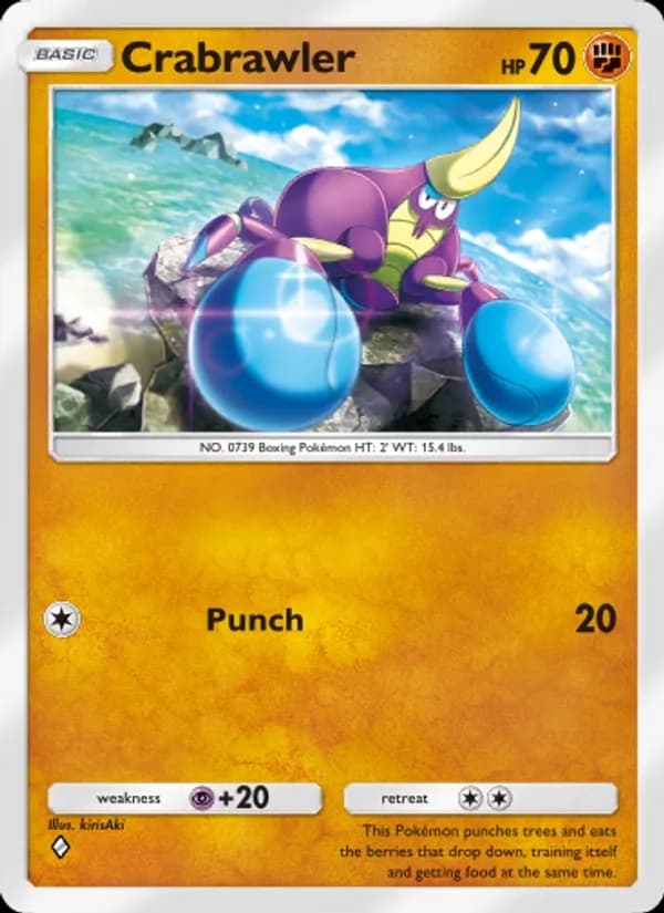 Crabrawler card in English