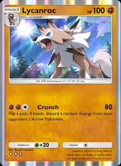 Lycanroc card in English
