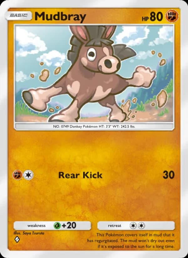 Mudbray card in English