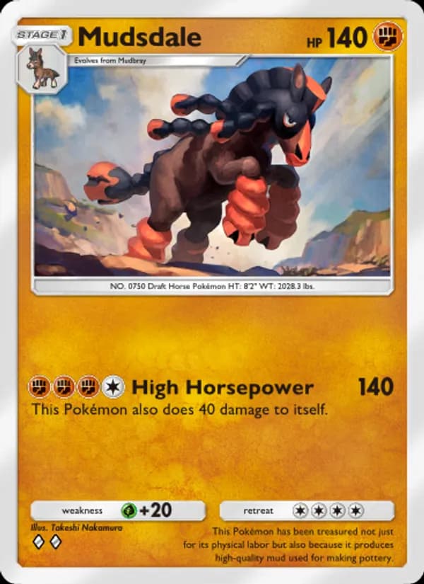 Mudsdale card in English