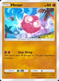 Minior card in English