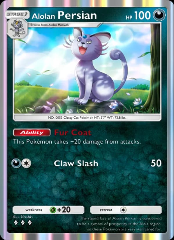 Alolan Persian card in English