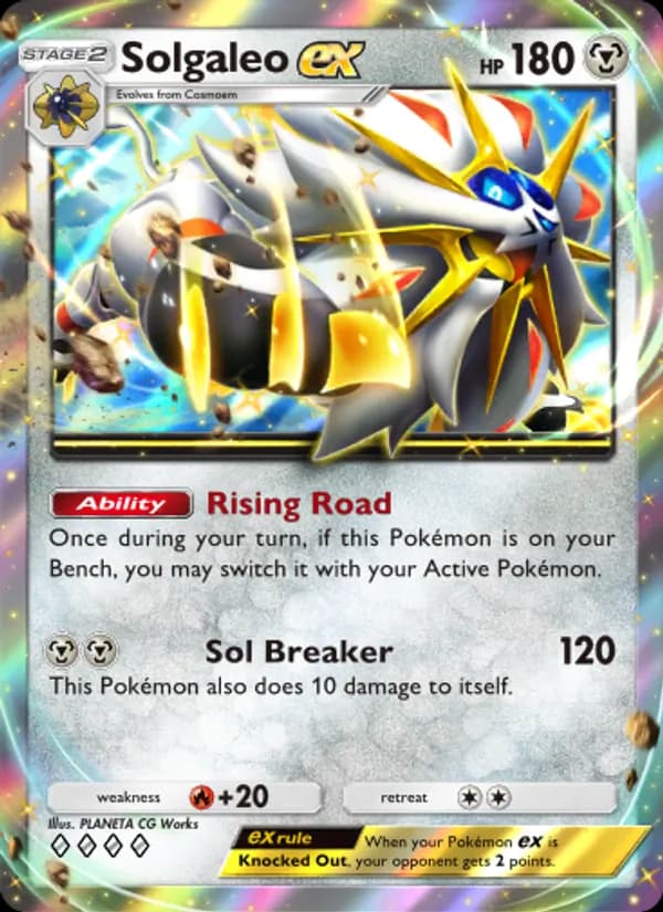 Solgaleo ex card in English