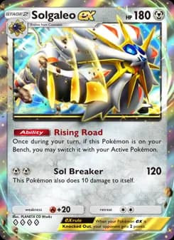 Solgaleo ex card in English