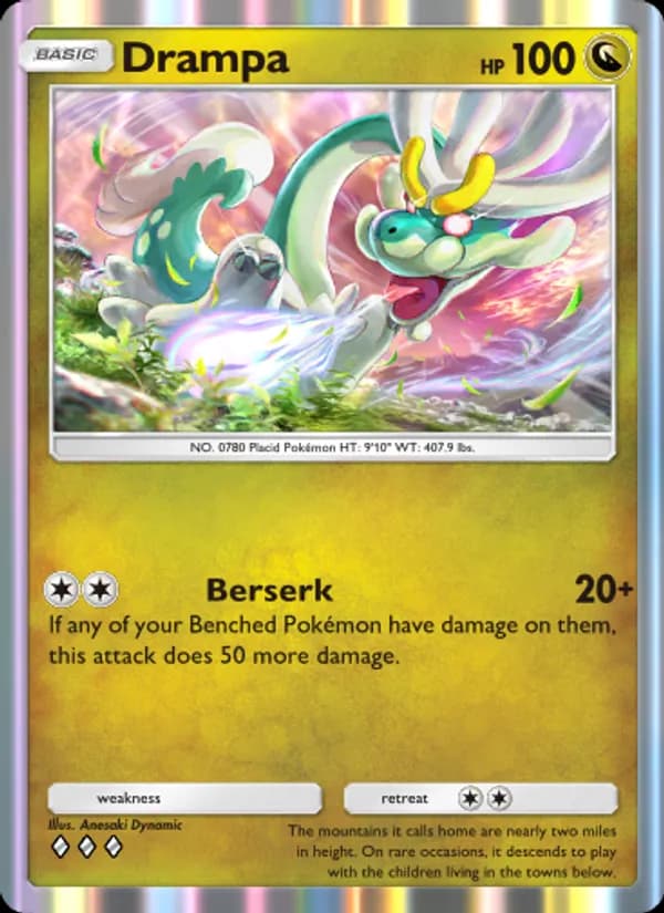 Drampa card in English