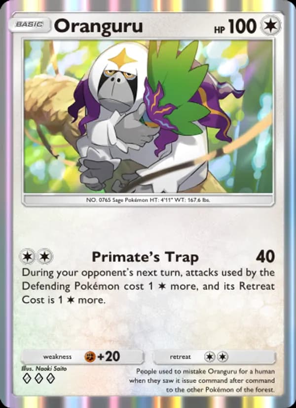 Oranguru card in English