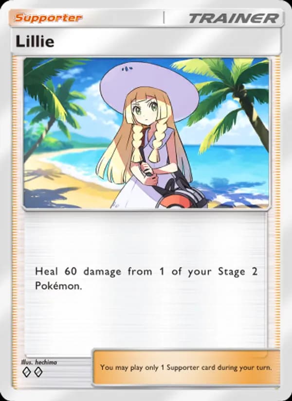 Lillie card in English