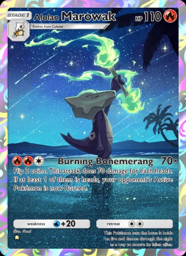 Alolan Marowak card in English