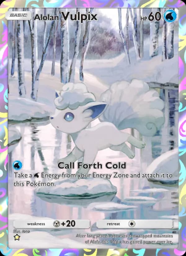 Alolan Vulpix card in English
