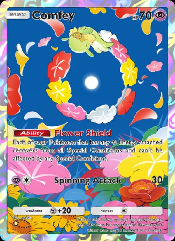 Comfey card in English