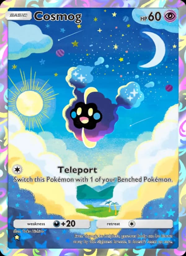 Cosmog card in English