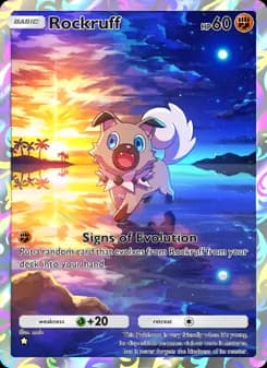 Rockruff card in English