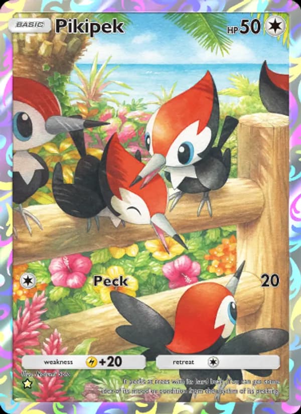 Pikipek card in English