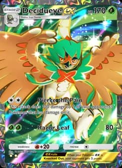 Decidueye ex card in English