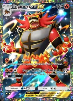 Incineroar ex card in English
