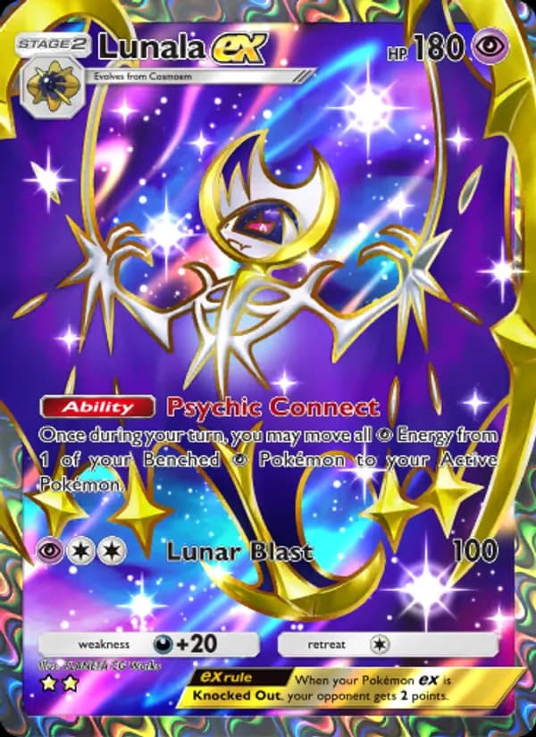 Lunala ex card in English