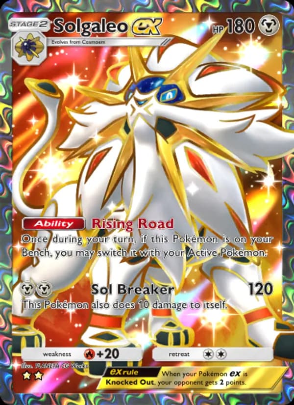 Solgaleo ex card in English
