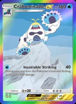 Crabominable ex card in English