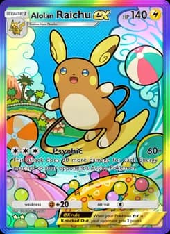 Alolan Raichu ex card in English