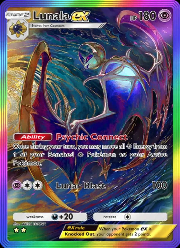 Lunala ex card in English