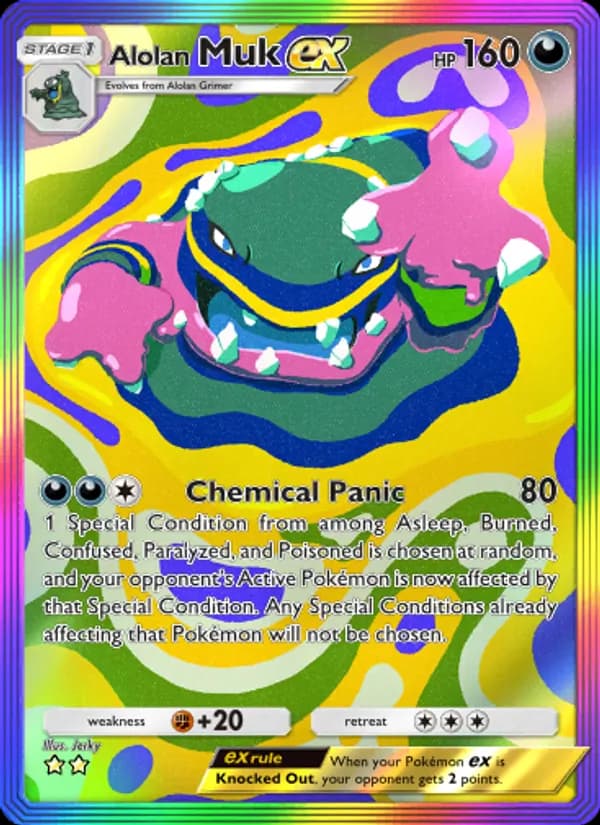 Alolan Muk ex card in English