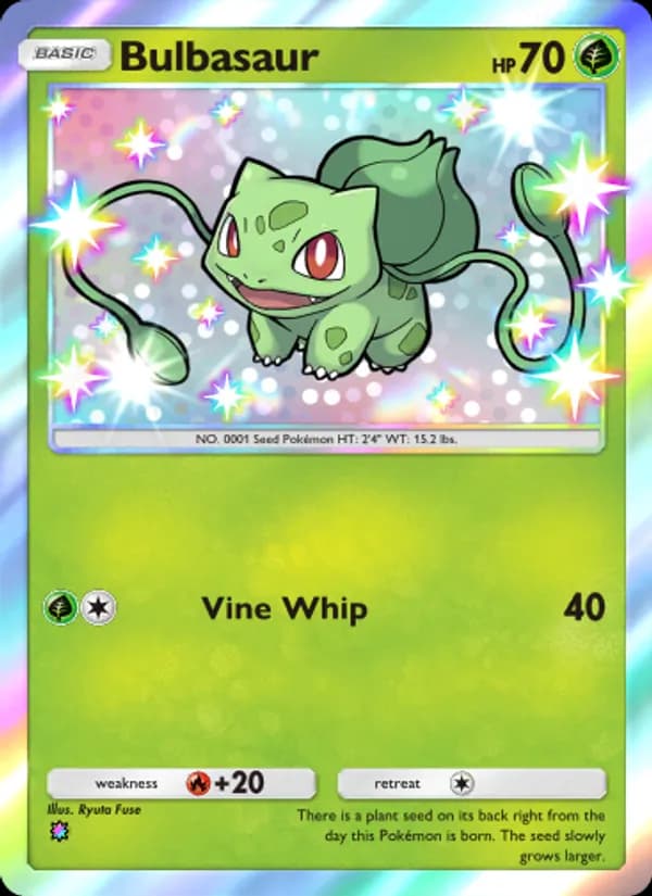Bulbasaur card in English