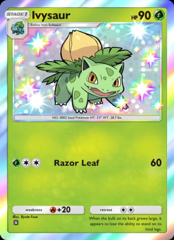 Ivysaur card in English