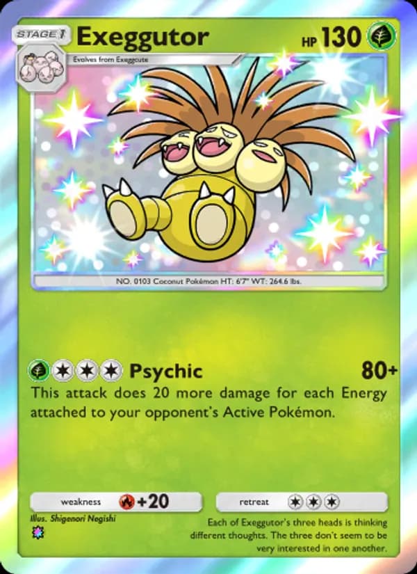 Exeggutor card in English