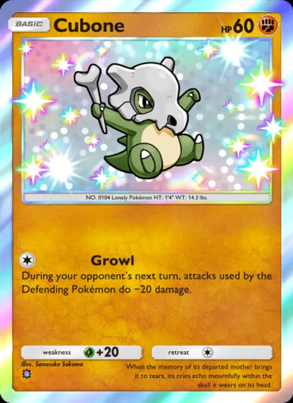 Cubone card in English