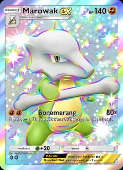 Marowak ex card in English