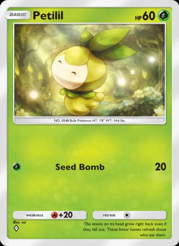 Petilil card in English