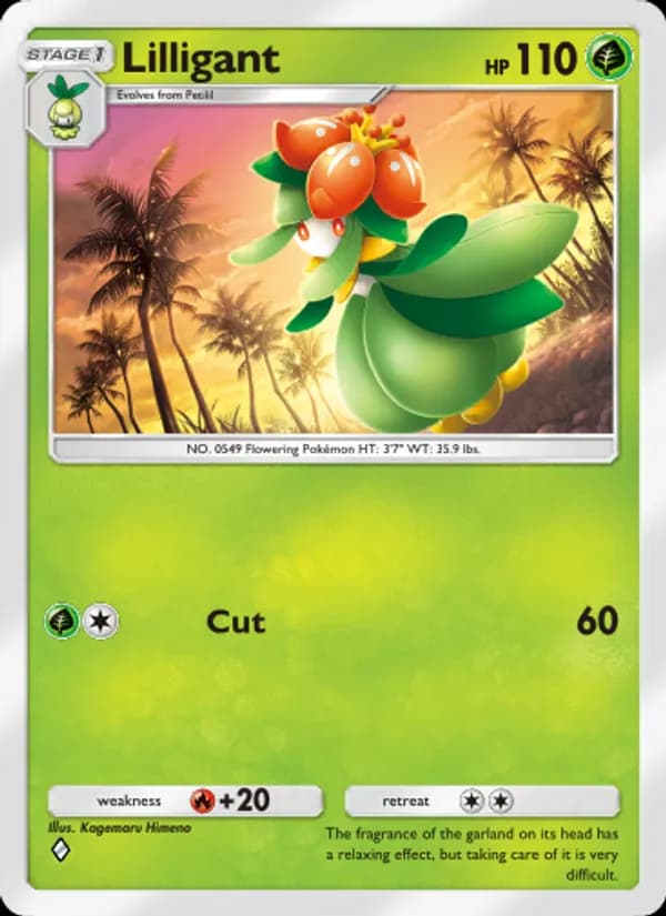 Lilligant card in English