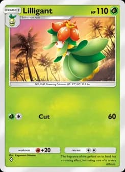 Lilligant card in English