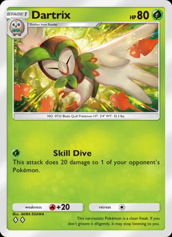 Dartrix card in English