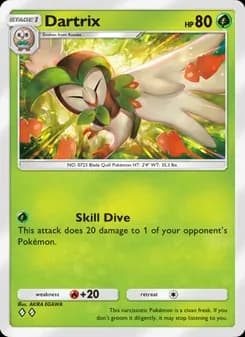 Dartrix card in English