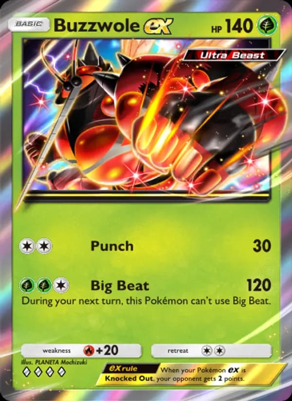 Buzzwole ex card in English