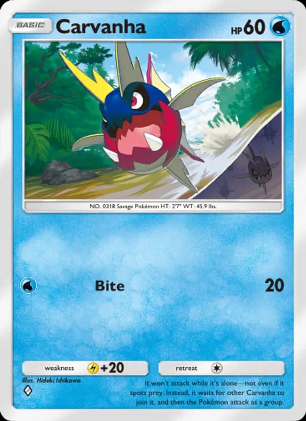 Carvanha card in English