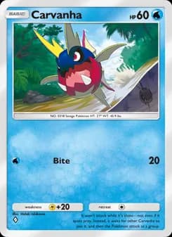 Carvanha card in English
