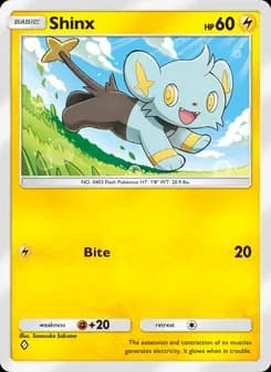 Shinx card in English