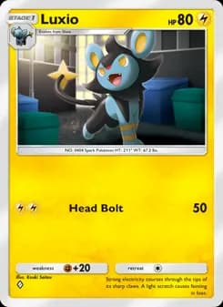 Luxio card in English