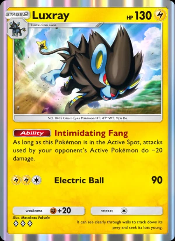 Luxray card in English