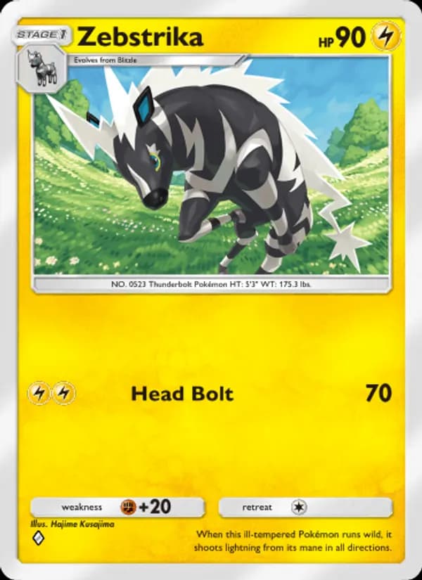 Zebstrika card in English