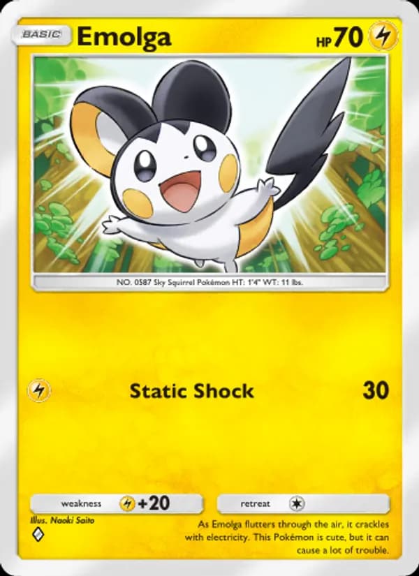Emolga card in English