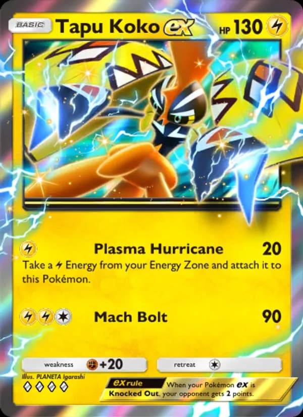 Tapu Koko ex card in English