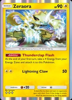 Zeraora card in English